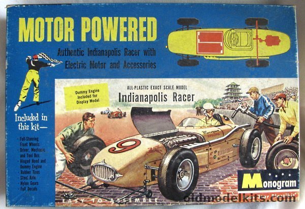 Monogram 1/24 1950s Kurtis-Kraft Indianapolis Racer - Motorized Issue, PC212M-198 plastic model kit